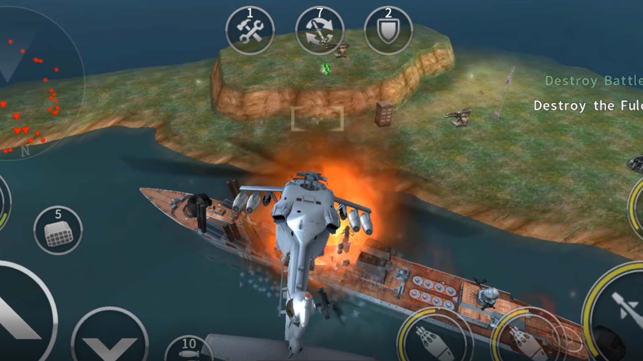 Seahawk Destroy Seahawk helicopter Destroy Battleship and Flight - YouTube