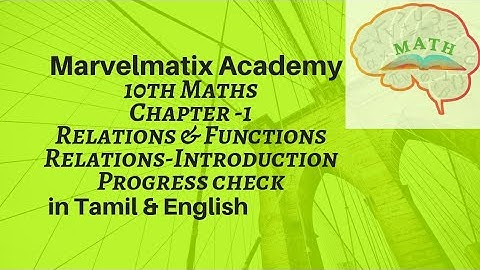 10th Maths Chapter -1.Relations & Functions #Relations-Introduction #Note points #progress check