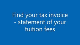 How to find a statement of your UTAS-IPC tuition fees