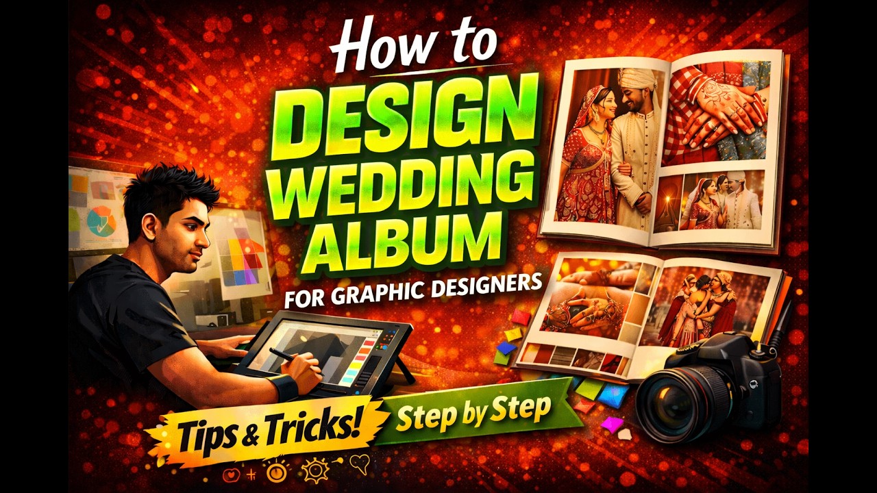 Wedding Album Design Tutorial | Photoshop Album Design Step by Step ...