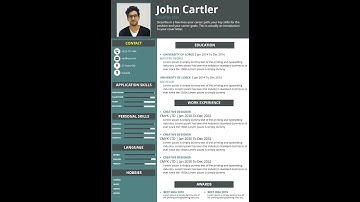 Creative Resume Slide Template for PowerPoint