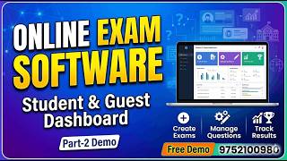 Part-2 | Online Exam & Quiz Software | Student & Guest Dashboard Demo