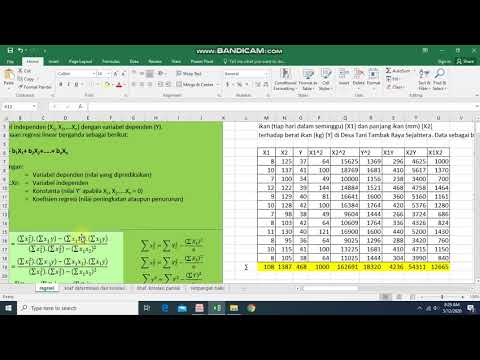 MENGHITUNG REGRESI LINEAR