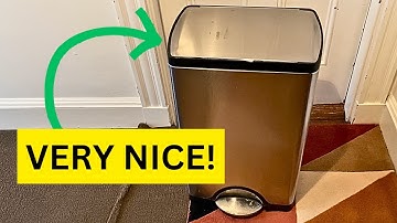 SimpleHuman Stainless Steel Trash Can - Demo & Review