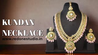 Beautiful Kundan Necklace Set with Earrings Bridal jewelry Trends 2024