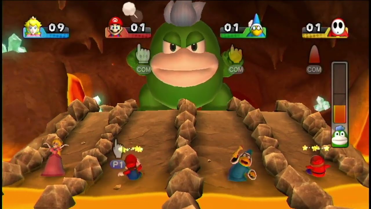 Mario Party 9: Solo Mode#17: Peach: Magma Mine
