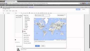 Google Sites - Insert Menu