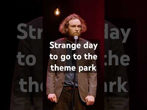 Strange day for a trip to a theme park