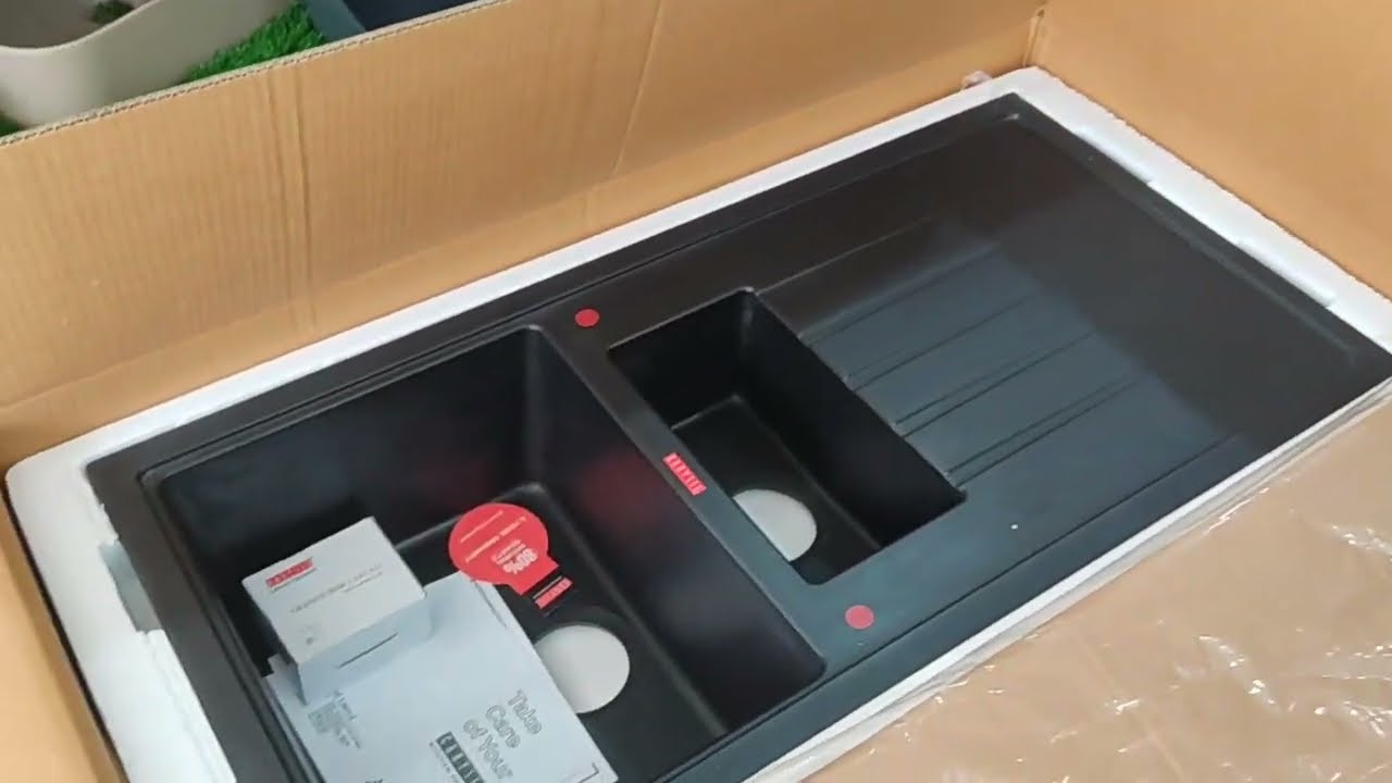 CARYSIL Sink - Quartz Double Bowl & Vegitable bowl+ sink + Drain board