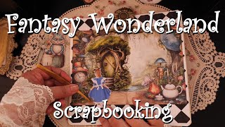 Alice in Wonderland Scrapbooking | Cinematic Art Journaling | ASMR