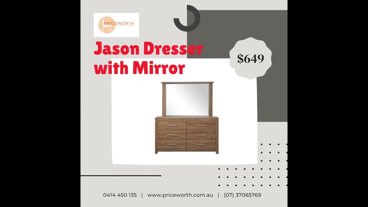 Jason Dresser with Mirror - Dark Oak
