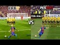 FIFA 17 vs PES 17 - FREE KICKS (featuring Messi, Ronaldo, Ibrahimovic, Calhanoglu)