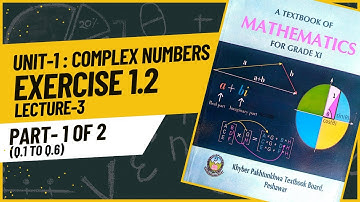 Math 11 | Exercise 1.2 | Unit-1 Complex Numbers | KPK Board | First Year Mathematics | Lecture_3