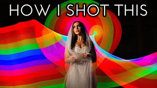 How I shot this - LIGHT PAINTING PORTRAIT tutorial