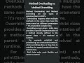 Method Overloading vs Method Overriding | Key OOPS Difference #science #computerscience #oops
