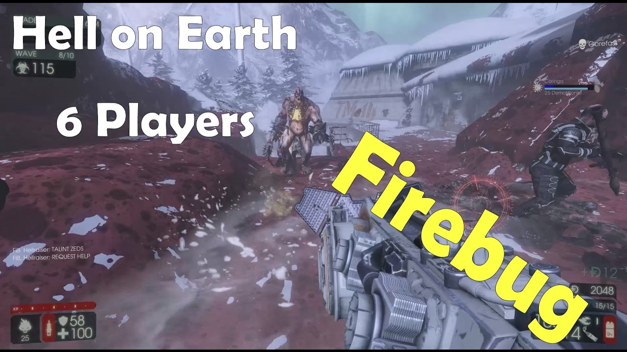 Killing Floor 2: HoE 6 Players Firebug Outpost Waves 6-10 w/ Hans
