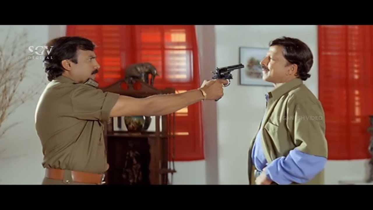 Police Brother Comes To Shoot Underworld Don Vishnuvardhan | Climax | Kotigobba Kannada Movie Part 9