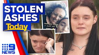 Woman's plea after grandmother's ashes stolen in car | 9 News Australia