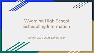 2024-2025 WHS scheduling information session
