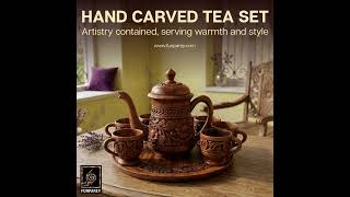 Solid wood, hand-carved elegance.