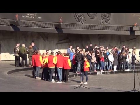 02. Митинг посвящённый началу автопробега ко Дню Победы. 17.04.2016. Монумент Разорванное Кольцо,СПб