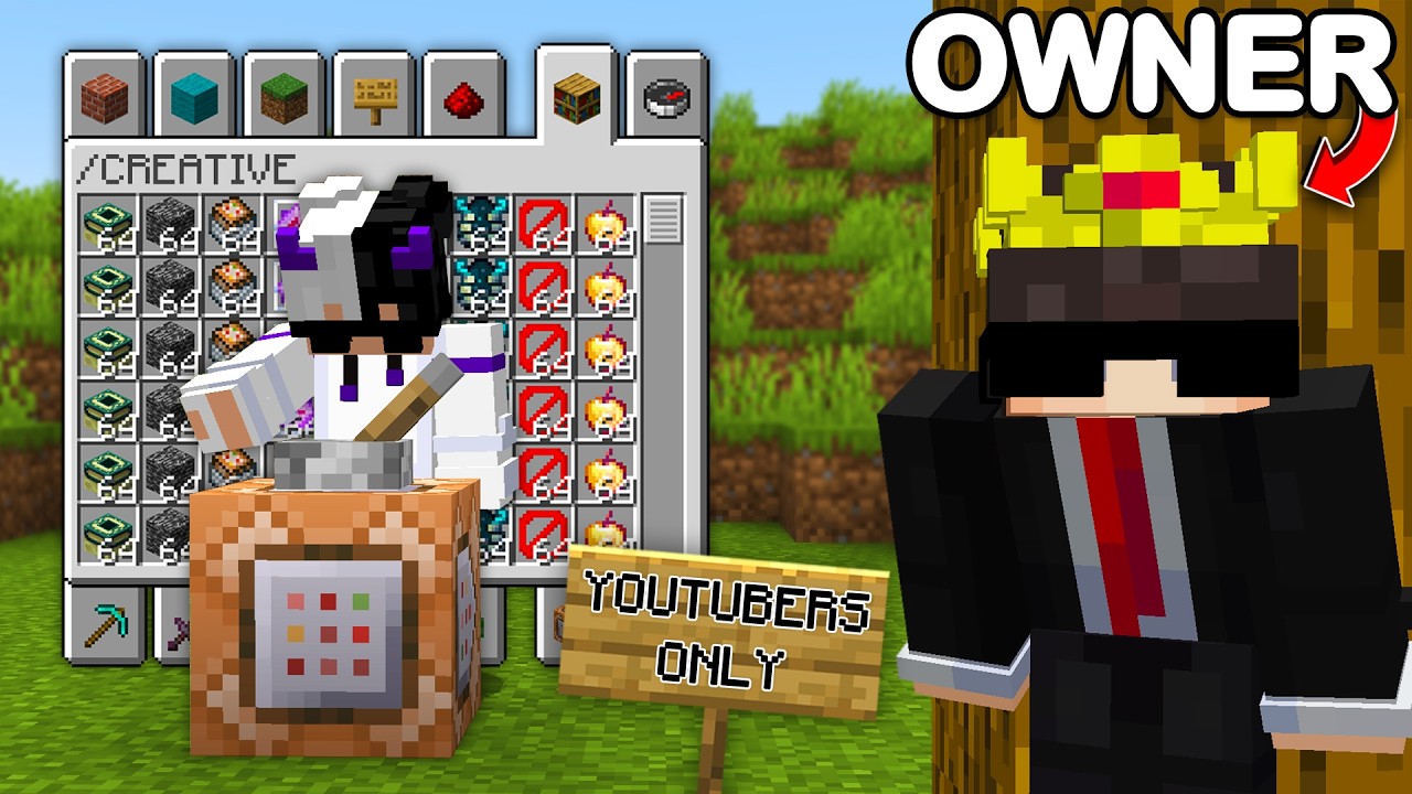 Secretly Using CREATIVE MODE In This Minecraft SMP...