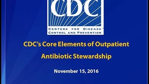 CDC’s Core Elements of Outpatient Antibiotic Stewardship
