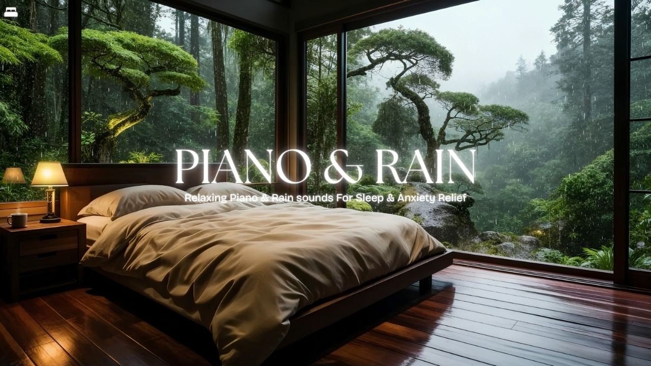 Deep Sleep Music: Piano & Rain Sounds for Insomnia, Stress Relief, Relaxation & Meditation