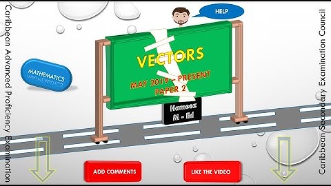 Maths CSEC Vectors PPQs May 2019 to 2022