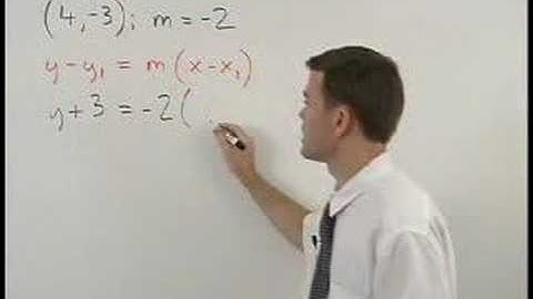 Point Slope Form - MathHelp.com - Algebra Help