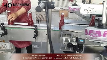 tapered bottle labeling machine for glass bottles|YQ machinery front and back label applicators