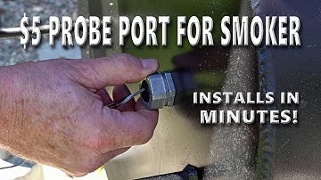 Under $5 bucks! Yoder smoker thermometer probe port installation Fast!