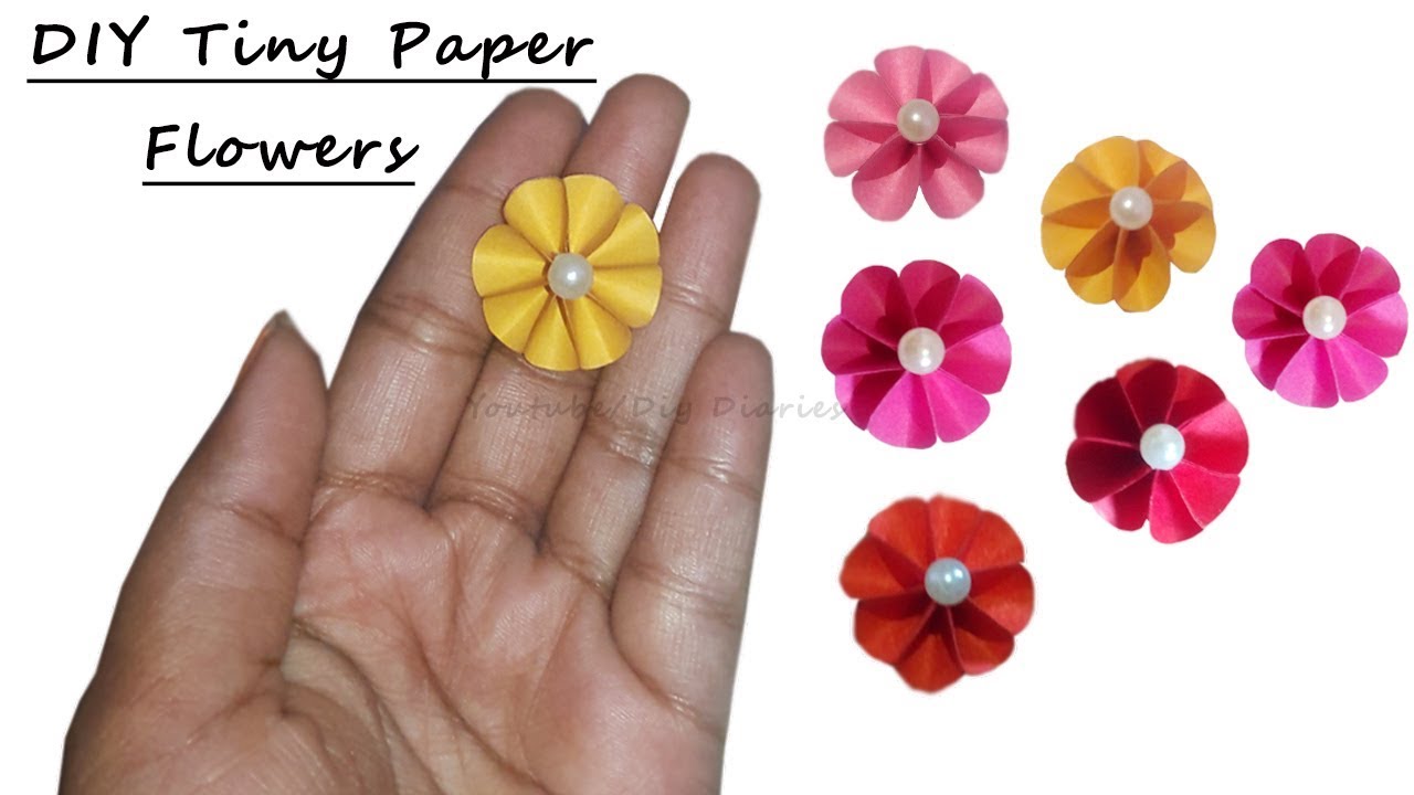 DIY Mini Paper Flowers 🌸 How to Make a Tiny Flower Out of Paper 🌸 Mini  Paper Crafts 