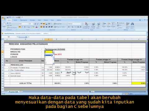 Aplikasi Microsoft Excel Untuk Membuat Laporan Progress Fisik Proyek Konstruksi Youtube