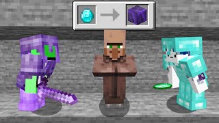 Minecraft Manhunt, But Villagers Trade OP Items..