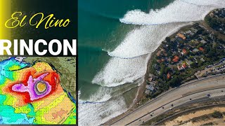 El Nino California Swell at Rincon Thursday December 28, 2023