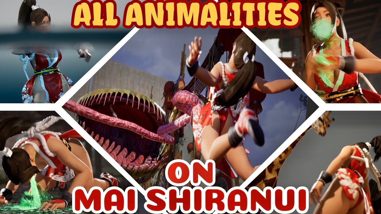 Все анималити, выполненные в моде Mai Shiranui - Mortal Kombat 1