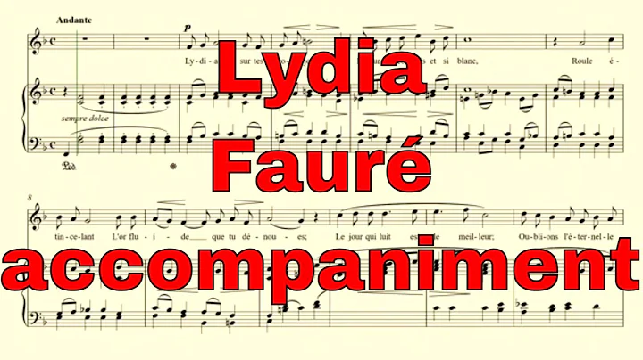 Lydia accompaniment in F major - Faur