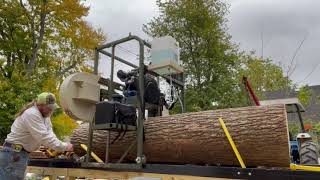 Log into Lumber, on Our Hudson Warrior Sawmill