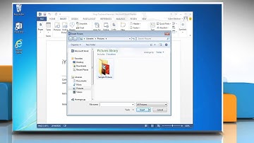 How to insert a picture from a file in a Microsoft® Word 2013 document