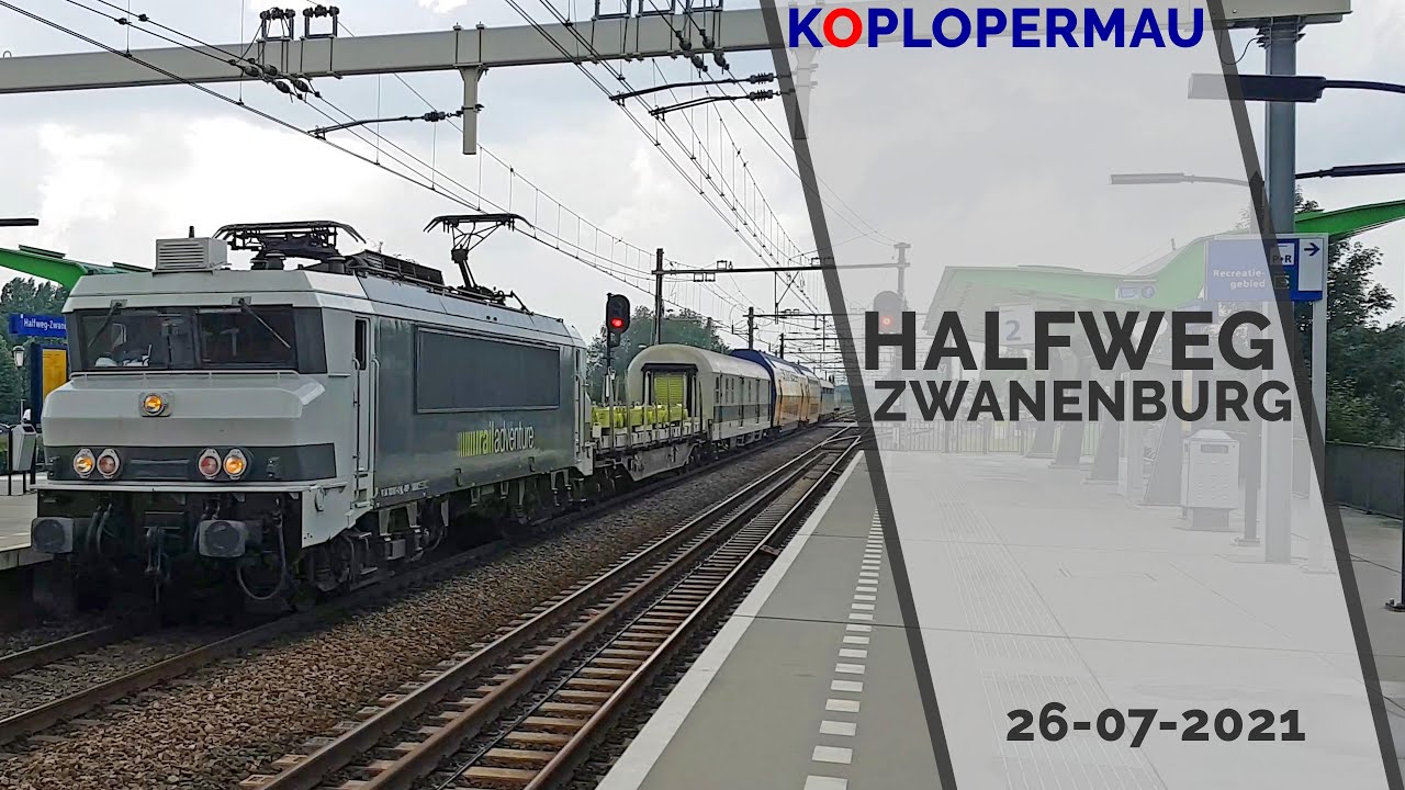 Bijzonder transport op station Halfweg-Zwanenburg - 27 augustus 2021