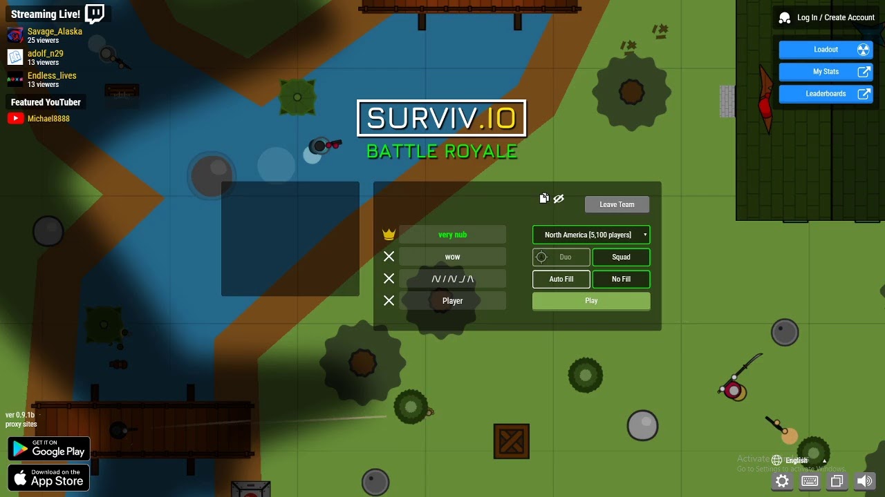 🔴live!!! surviv.io stream FRIIIIDAAYY !!!