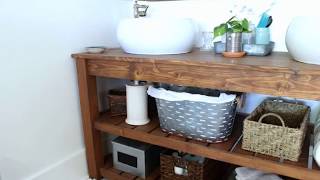 Open Shelf Bathroom Vanity