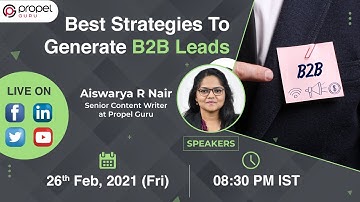 Join Our Upcoming Webinar For B2B Lead Generation Strategies