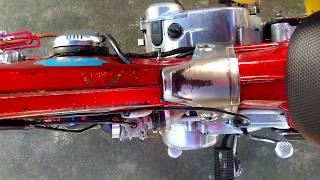 Penampakan mesin standart Yamaha V80 | kopling manual dari kiri dan sudah 4 speed/rasio 4
