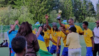 Rwanda vs. Somalia (Rwanda won 4-3). Rwanda wins the East Africa Unity Cup in Sweden.