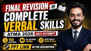 ATMA 2026 Verbal Skills Complete Revision | 150 Previous Year Questions | Must Watch Before Exam screenshot 4
