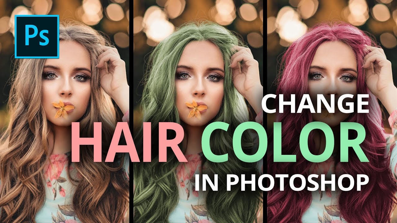 How to Change Hair Color in Photoshop - YouTube