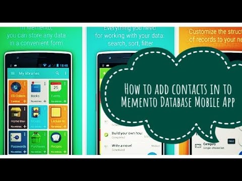 How To Add Contacts To Memento Database Youtube
