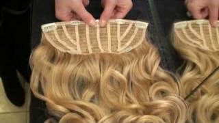 How to put in curly hair extension Clip-Ins. www.Hairspray.ie screenshot 1